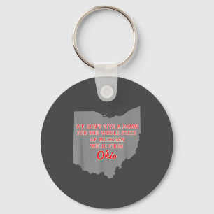State Of Ohio We Don't Give A For Michigan  Key Ring