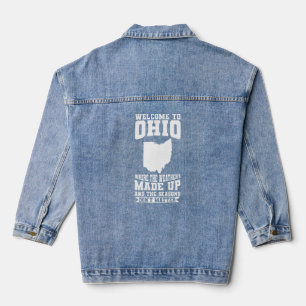 State Of Ohio Welcome To Ohio Ohio Denim Jacket