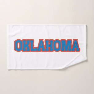 State Of Oklahoma Pride Custom Hand Towel