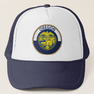 State of Oregon Flag Seal Trucker Hat
