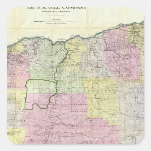 State of Oregon Square Sticker