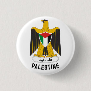 State of Palestine coat of arms 3 Cm Round Badge