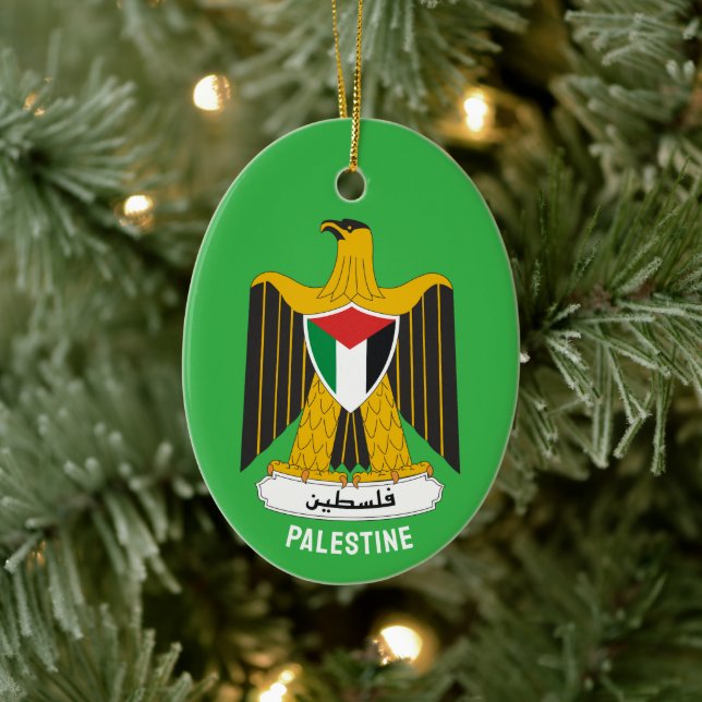 State of Palestine coat of arms Ceramic Tree Decoration (Tree)
