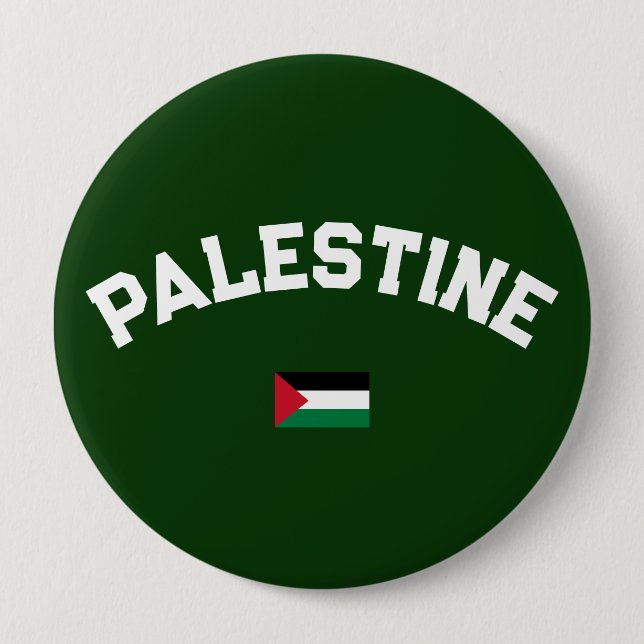 State of Palestine Varsity College University 10 Cm Round Badge (Front)