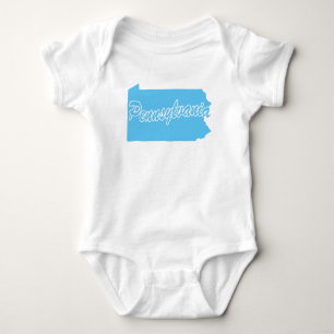 State Of Pennsylvania Shape Baby Bodysuit