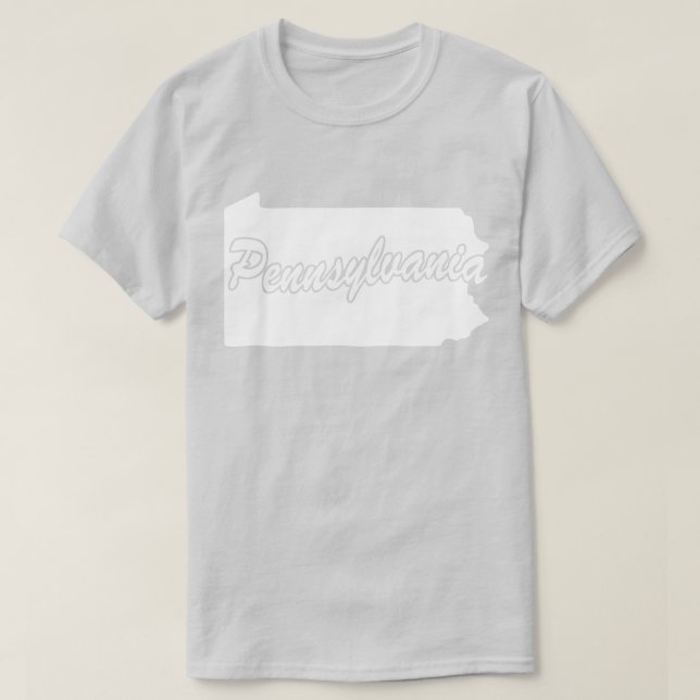 State Of Pennsylvania Shape T-shirt (Design Front)