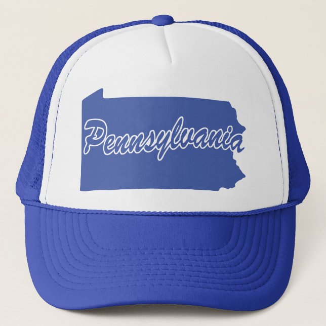 State Of Pennsylvania Shape Trucker Hat (Front)