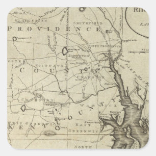 State of Rhode Island 2 Square Sticker