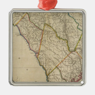 State of South Carolina 3 Metal Tree Decoration
