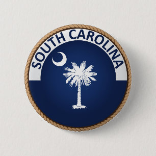 State of South Carolina Flag Seal Button
