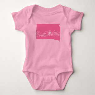 State Of South Dakota Shape Baby Bodysuit