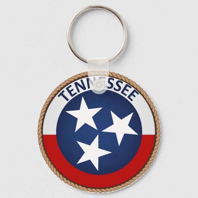 State of Tennessee Flag Seal Key Ring (Front)