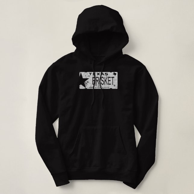 State Of Texas Brisket License Plate BBQ  Hoodie