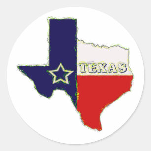 STATE OF TEXAS CLASSIC ROUND STICKER