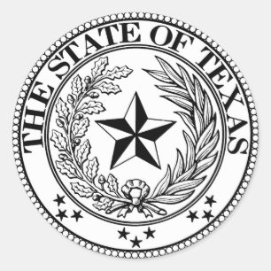 State of Texas Classic Round Sticker, Glossy Classic Round Sticker
