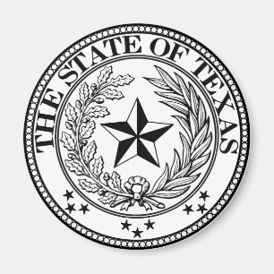 State of Texas Magnet White