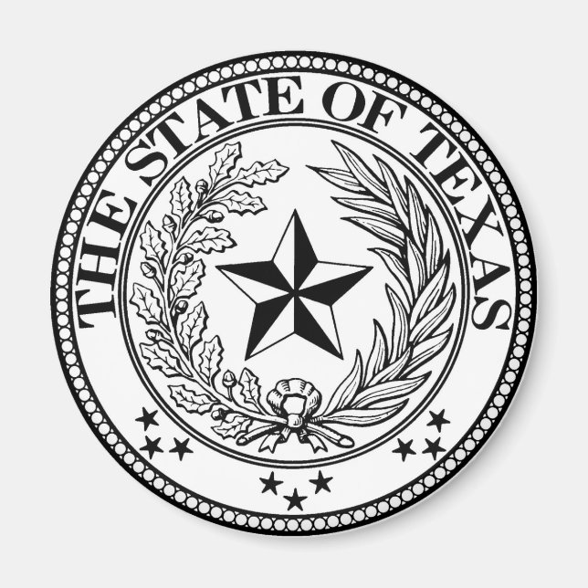 State of Texas Magnet White (Front)