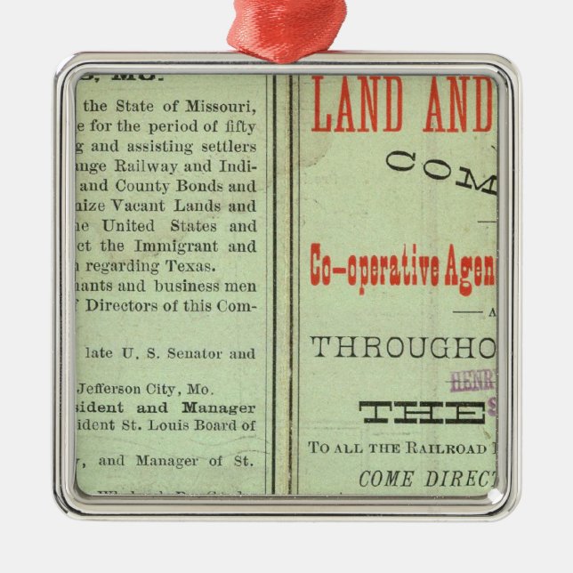 State of Texas Metal Tree Decoration (Front)