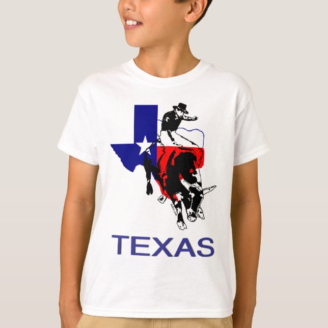 State of Texas Rodeo Bull Rider T-Shirt (Front)