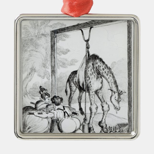 State of the Giraffe, 1829 Metal Tree Decoration (Front)