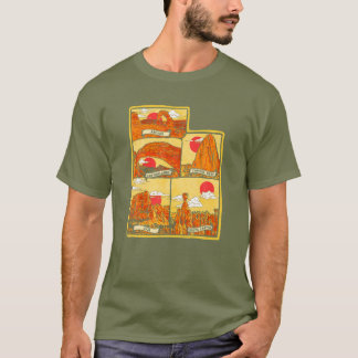 State Of Utah Five National Parks Arches Zion Capi T-Shirt