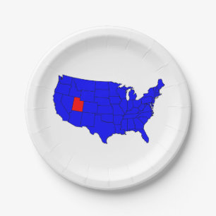 State of Utah Location Paper Plate