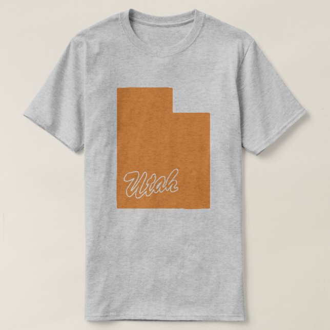 State Of Utah Shape T-shirt (Design Front)
