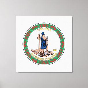 State of Virginia great seal Canvas Print