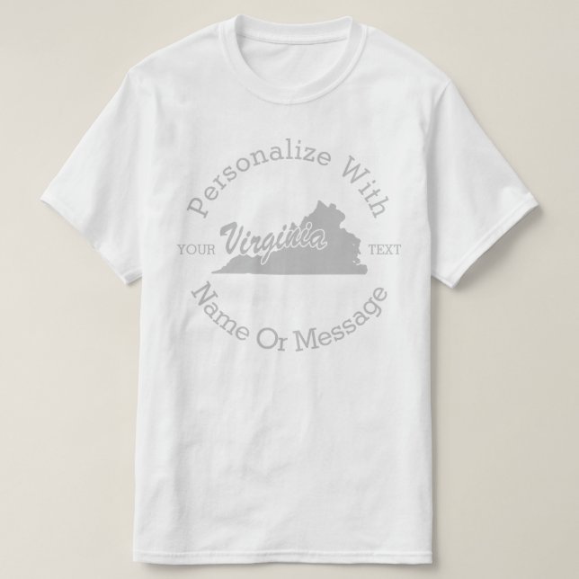 State Of Virginia PERSONALIZED T-shirt (Design Front)