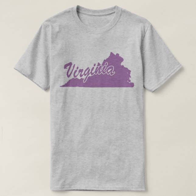 State Of Virginia Shape T-shirt (Design Front)