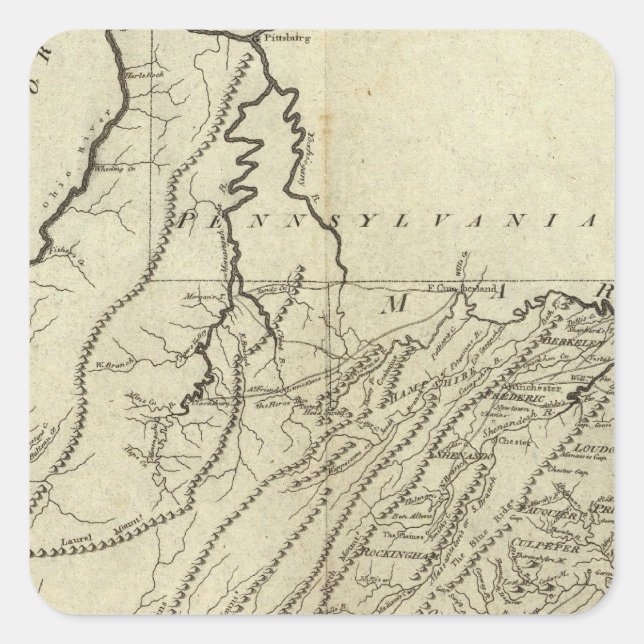 State of Virginia Square Sticker (Front)