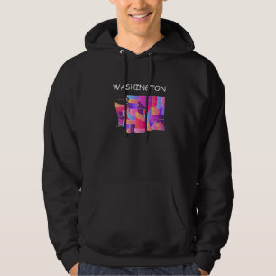State Of Washington County Map Colourful Map Usa Hoodie