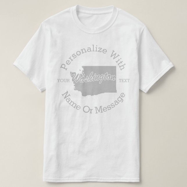 State Of Washington PERSONALIZED T-shirt (Design Front)