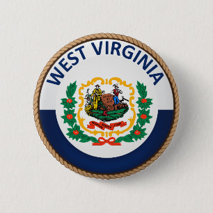 State of West Virginia Flag Seal Button