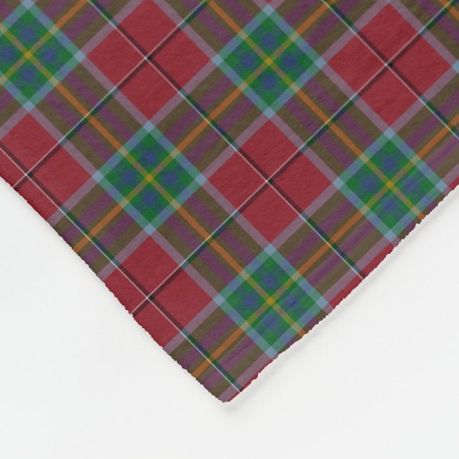 State of West Virginia Tartan Fleece Blanket (Corner)