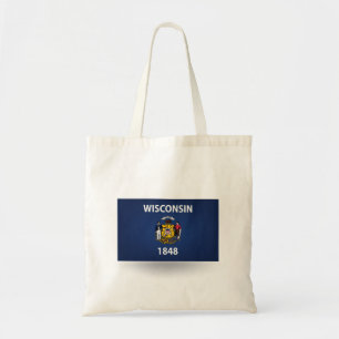 State of Wisconsin Flag Tote Bag