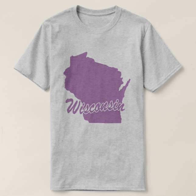 State Of Wisconsin Shape T-shirt (Design Front)