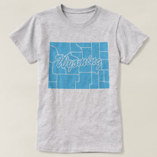 State Of Wyoming Shape T-shirt