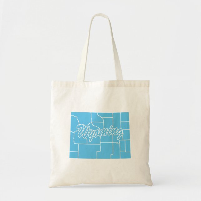 State Of Wyoming Shape Tote Bag (Front)