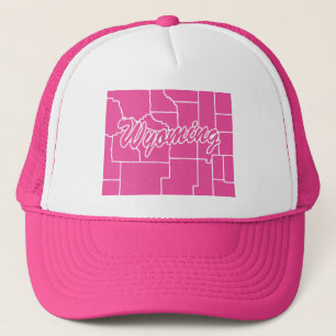 State Of Wyoming Shape Trucker Hat