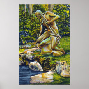State Park Indian Statue Poster