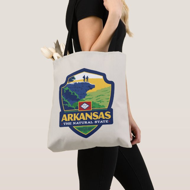State Pride | Arkansas Tote Bag (Close Up)
