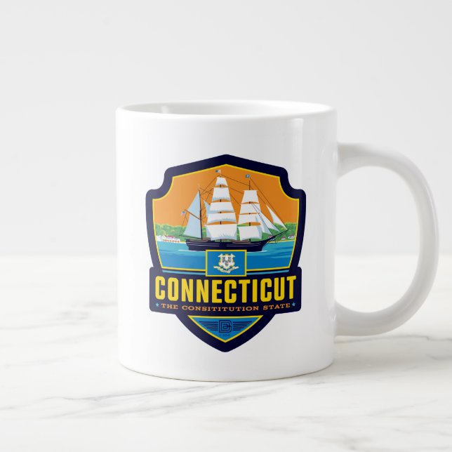 State Pride | Connecticut Large Coffee Mug (Right)