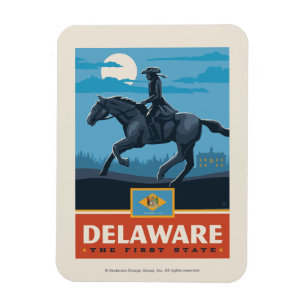 State Pride   Delaware 2 Magnet