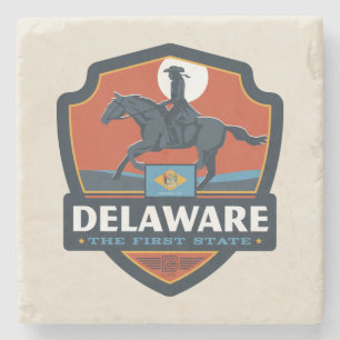 State Pride Delaware Stone Coaster
