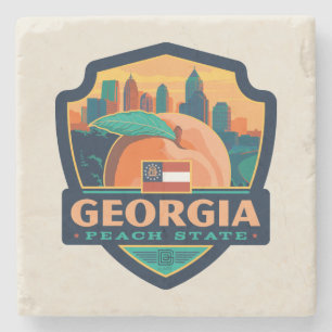 State Pride Georgia Stone Coaster