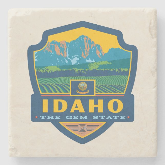 State Pride | Idaho Stone Coaster (Front)