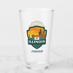 State Pride Illinois Glass