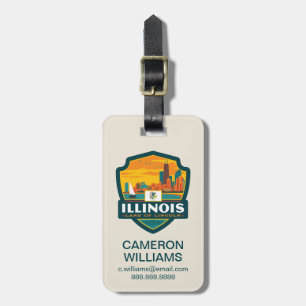 State Pride Illinois Luggage Tag