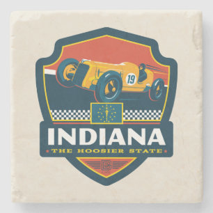 State Pride Indiana Stone Coaster